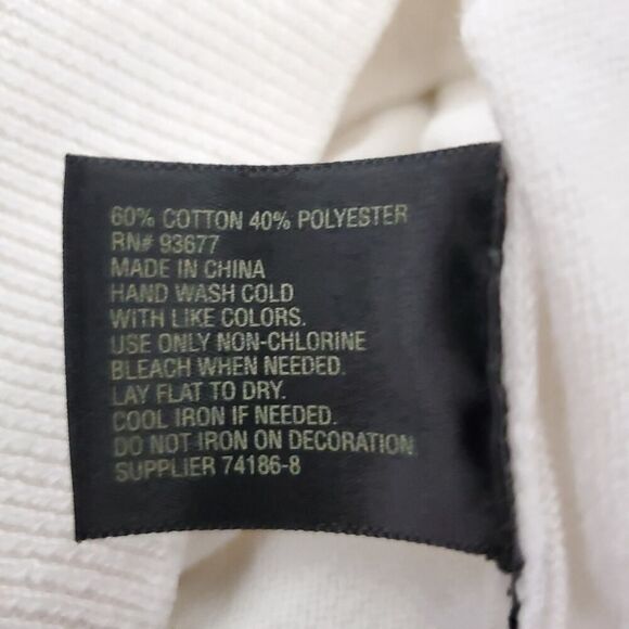 Worthington Embellished Scoop Neck Sweater White Size LP - Picture 8 of 11